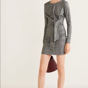 Tie Front Plaid Dress